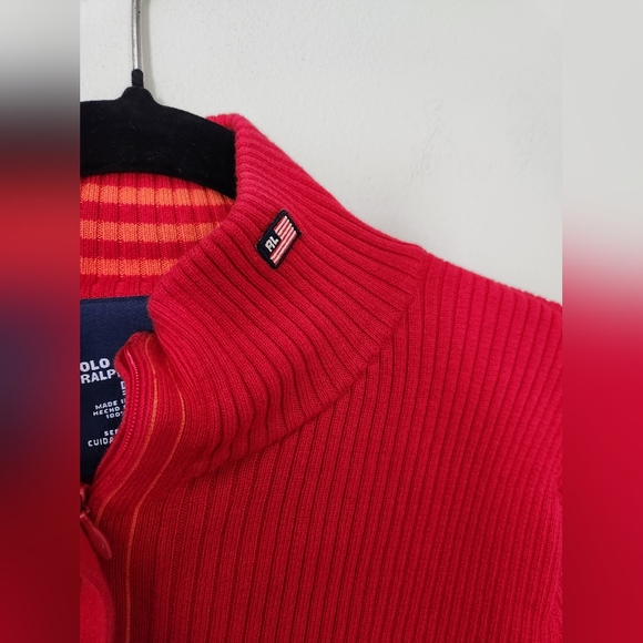 Vintage Ralph Lauren Polo Jeans Co Ribbed 1/4 Zip Sweater - Picture 8 of 9